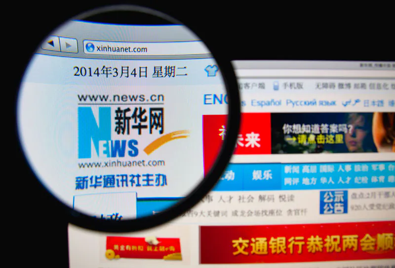 Xinhua News Agency website. (Shutterstock*)