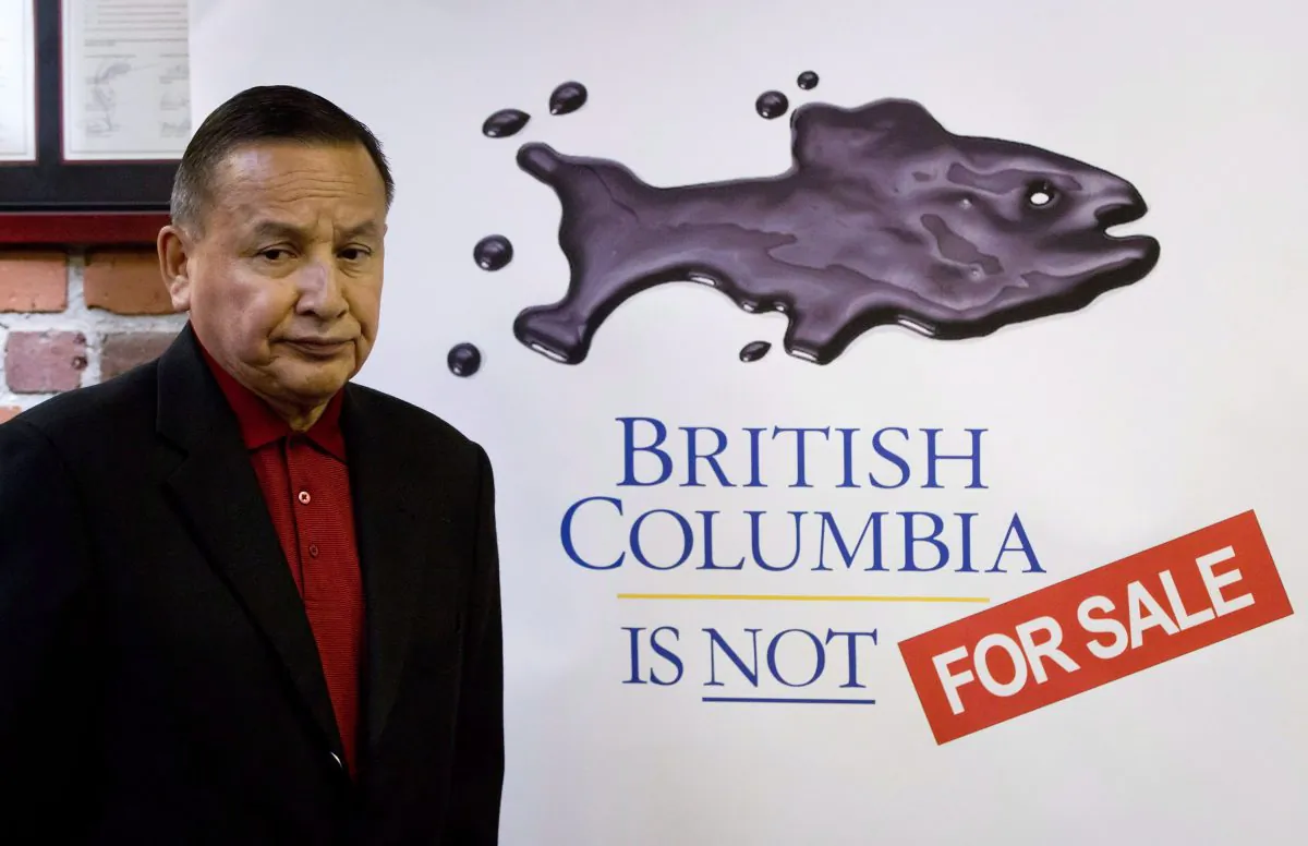 Grand Chief Stewart Phillip, president of the Union of BC Indian Chiefs, says vast majority of British Columbians are "steadfastly opposed" to the Northern Gateway pipeline project. (The Canadian Press/Darryl Dyck)