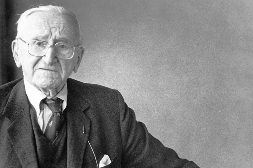 The economist Friedrich A. Hayek (1899–1992).