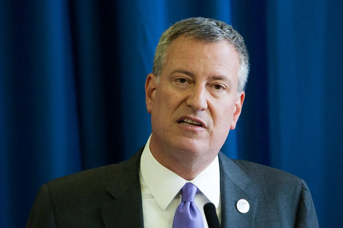 Mayor Bill de Blasio. (Petr Svab/Epoch Times)