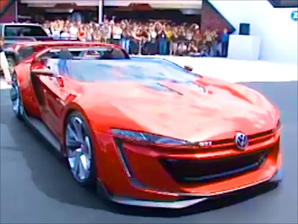 A Dream come true, Volkswagen presented the first ever Volkswagen GTI Roadster at a GTI-Meetup in Austria´s pittoresque city of Reifnitz on Lake Woerthersee. The car was first seen in the Video Game 'Gran Turismo 6'. (AOL)