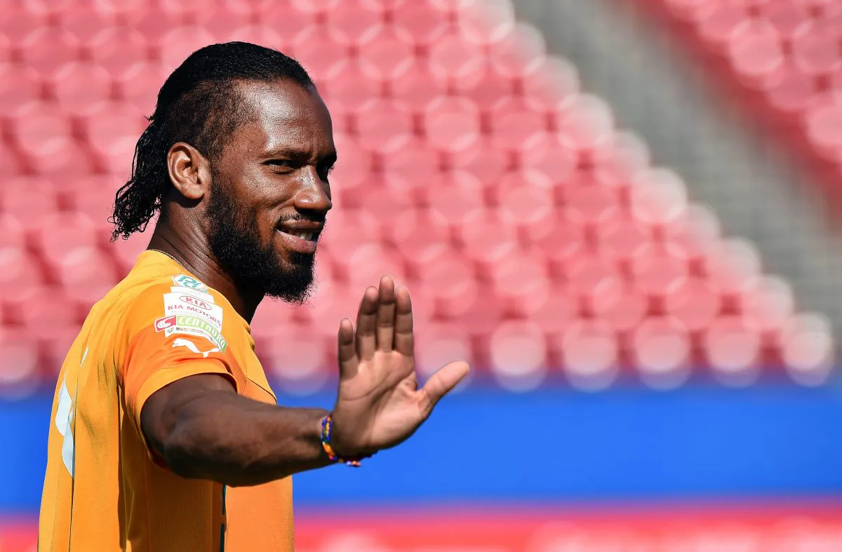Ivory Coast's forward Didier Drogba arrives for a training session at the Toyota Stadium in Frisco, Texas, on June 3, 2014, on the eve of their World Cup preparation match against El Salvador. The west Africans have been drawn in Group C along with Colombia, Greece and Japan for World Cup 2014 and kick off their campaign in Recife, Brazil, on June 14 against the Japanese. (JEWEL SAMAD/AFP/Getty Images)
