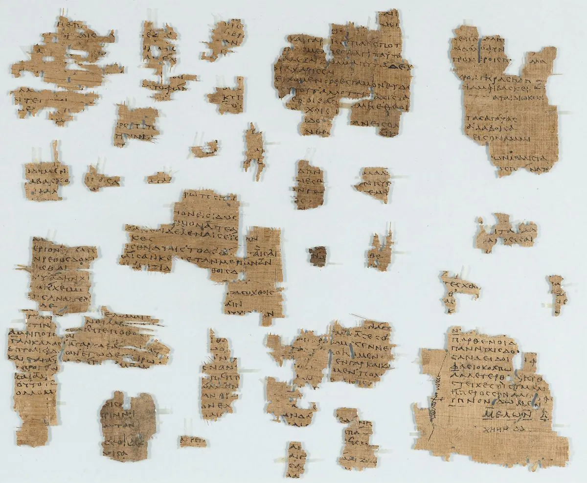 Fragments of poems by Sappho (ca. 620–ca. 550 BC). Graeco-Roman Egypt, second century A.D.
(Courtesy of the Morgan Library and Museum)