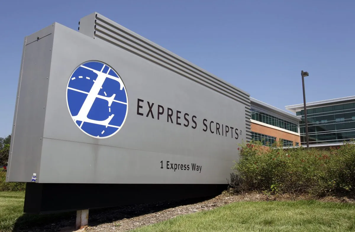 Express Scripts headquarters, one of the largest U.S. pharmacy benefits management companies, in Berkeley, Mo., 2011. (Jeff Roberson/AP Photo)