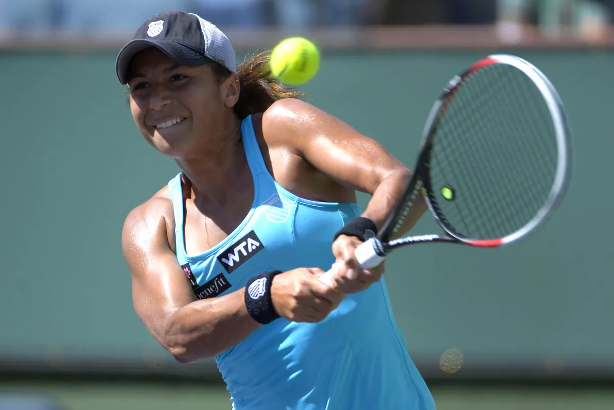 Heather Watson in a file photo. She faces Serena Williams in the next round at Wimbledon. (AP Photo/Mark J. Terrill)