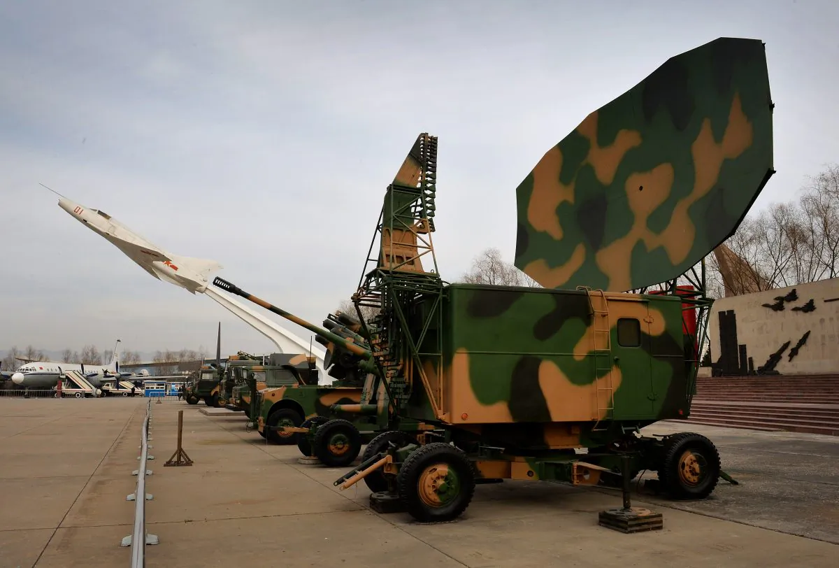 Chinese military radar equipment on display at a Beijing museum in December 2013. China is developing technology intended to disable or destroy U.S. military communication systems. (Mark Ralston/AFP/Getty Images)