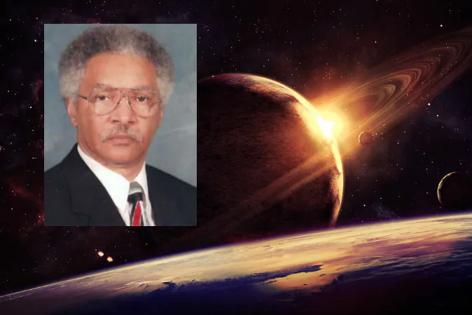 Dr. Edward Dowdye Jr. (Courtesy of Dr. Dowdye); Background image of space via Shutterstock*