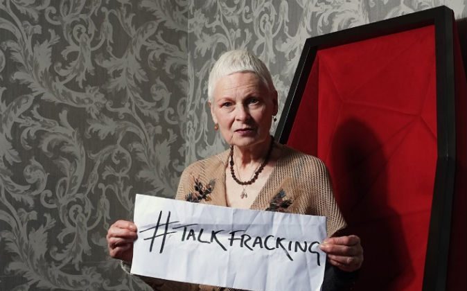 British Fashion Queen Vivienne Westwood wants the UK to talk the pros and cons of fracking (photo: Ki Price/KiPrice.com)
