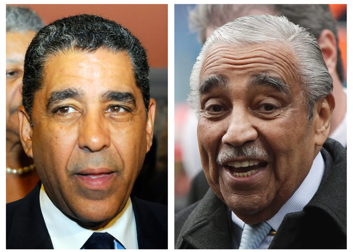 New York State Sen. Adriano Espaillat (L) and U.S. Rep. Charles Rangel (AP Photo/Hans Pennink, Espaillat; Richard Drew, Rangel)