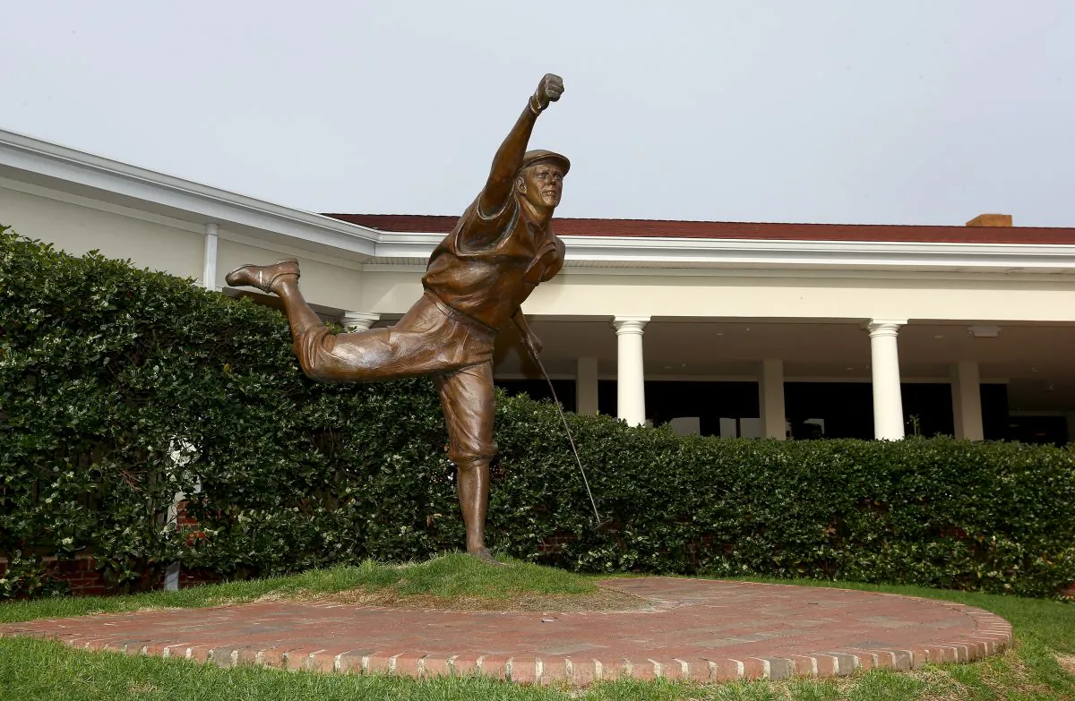 A statue of past champion, Payne Stewart, on display outside the clubhouse during the 2014 U.S. Open Preview Day at Pinehurst No. 2 on April 14, 2014 in Pinehurst, North Carolina. (Streeter Lecka/Getty Images)