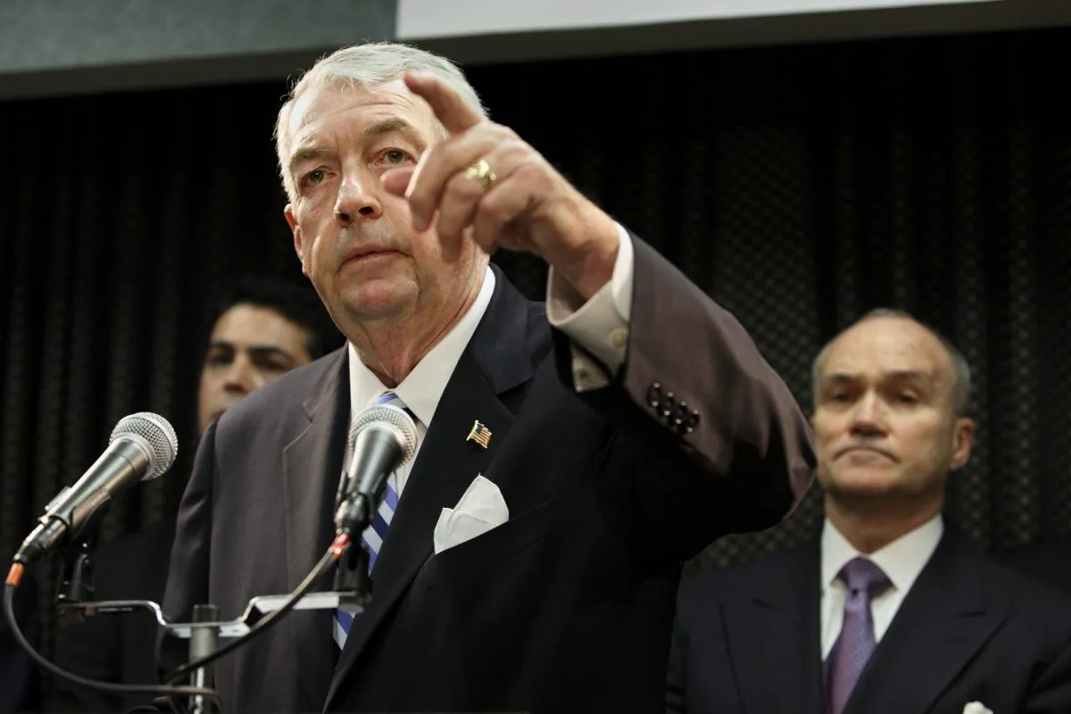 Brooklyn District Attorney Charles Hynes during a press conference in Brooklyn, Oct. 18, 2006. Federal and state authorities are investigating allegations Hynes funneled more than $200,000 in public money to his failed re-election bid. (AP Photo/Adam Rountree)