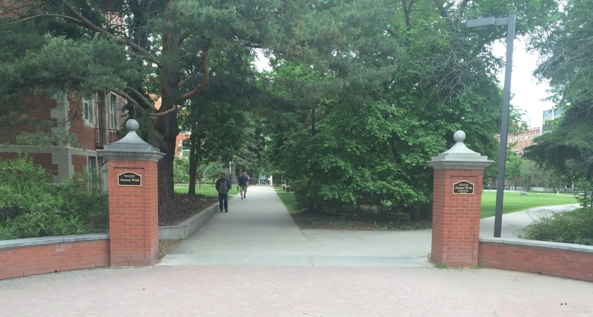 Students walk on the campus at the University of Alberta in Edmonton. A professor at Dalhousie University is calling attention to the high salaries earned by university administrators in Canada, while many institutions are undergoing cuts to services and staff. (Omid Ghoreishi/Epoch Times)