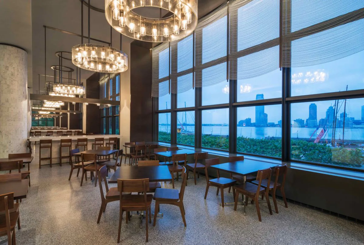 Food hall Hudson Eats opened with this week on Vesey Street. (Courtesy of Hudson Eats)