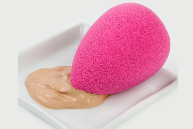 The shape provides all over coverage and a smaller, pointed side for precise application. (*Shutterstock)