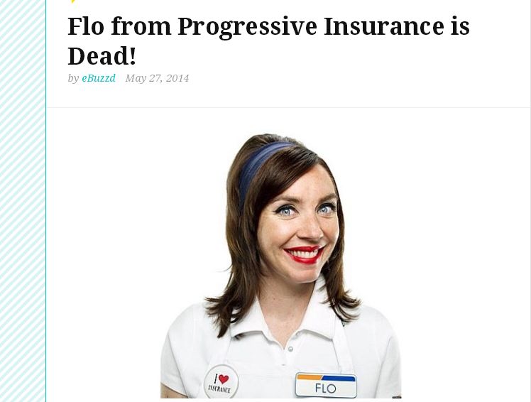 Flo From Progressive Insurance Dies Hoax: Stephanie Courtney isn’t Dead in ...