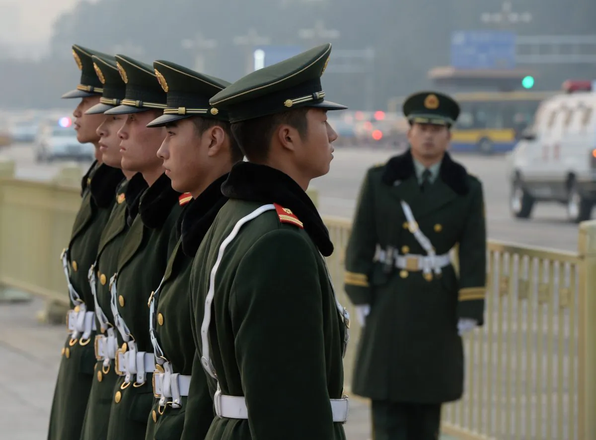 Beijing's para-military police stand guard in Beijing, China on Nov. 8, 2013. (Mark Ralston/AFP/Getty Images)