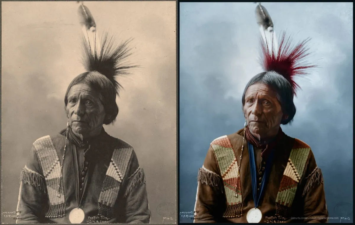 Sac and Fox, 1898 (Colorized by Jordan J. Lloyd/Dynamic Chrome)