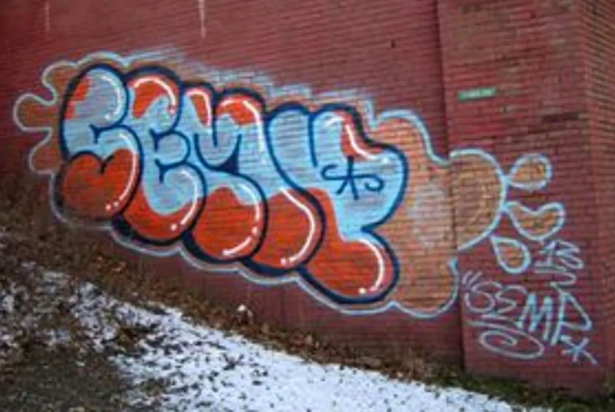 Photo of a graffiti done by Peter Podsiadlo. (Courtesy of NYPD)
