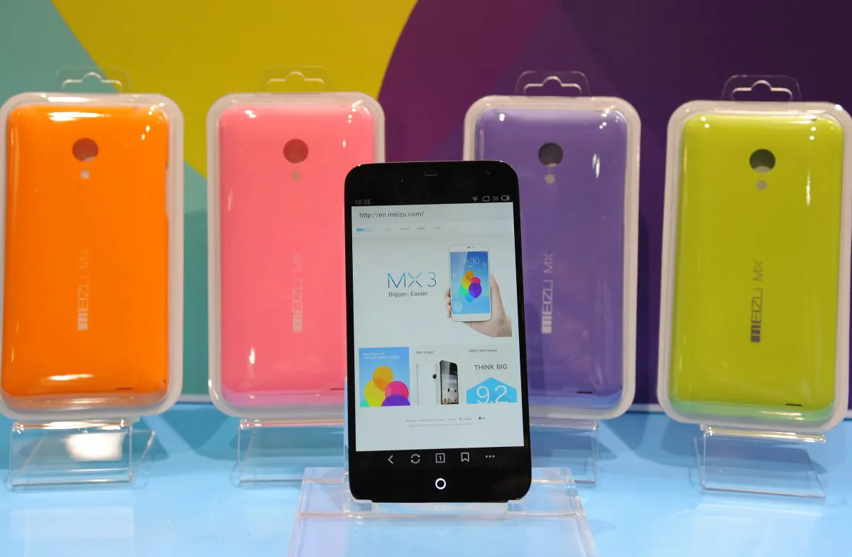 Chinese-made smartphones are displayed at 'CES: Unveiled,' the media preview for International CES, at the Mandalay Bay Convention Center January 5, 2014 in Las Vegas, Nevada. A different phone, the Star N9500 , has spyware installed at the factory. (Robyn Beck/AFP/Getty Images)