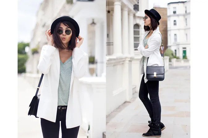 How to style basic T-shirt by Doina from www.thegoldendiamonds.com (Courtesy of Doina Ciobanu)