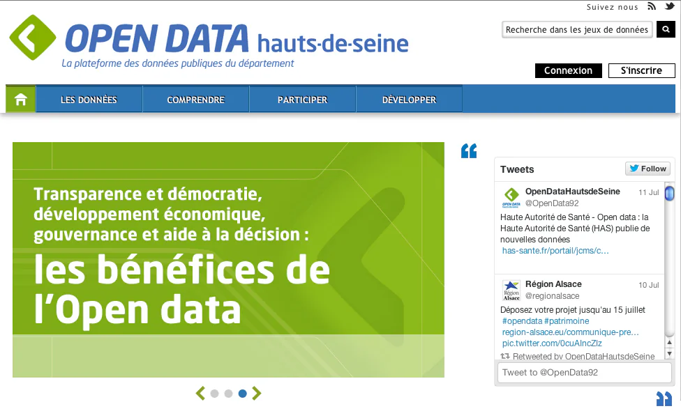 Screenshot from the website Opendata.hauts-de-seine.net (Opendata.hauts-de-seine.net)