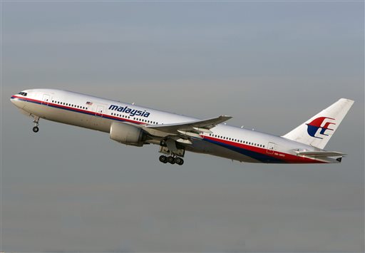 In this Nov. 15, 2012 photo, a Malaysia Airlines Boeing 777-200 takes off from Los Angeles International Airport in Los Angeles.  The plane, with the tail number 9M-MRD, is the same aircraft that was heading from Amsterdam to Kuala Lumpur on Thursday, July 17, 2014 when it was shot down near the Ukraine Russia border, according to Anton Gerashenko, an adviser to Ukraine's interior minister. (AP Photo/JoePriesAviation.net)