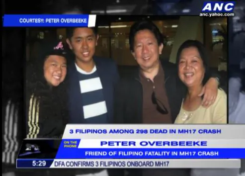 Irene Gunawan, Sherryl Gunawan, Darryl Gunawan ID’d as Filipino Victims of Flight MH17 Crash (+Photos)