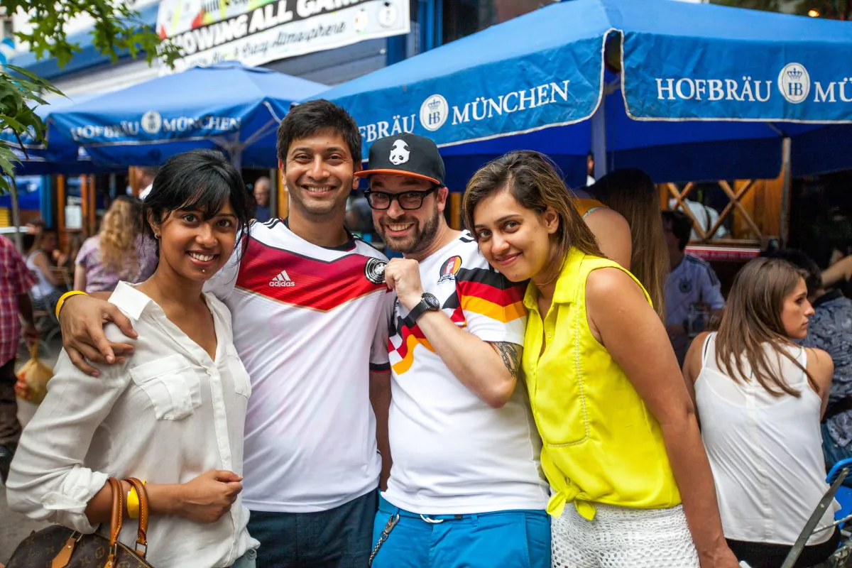 “I follow Germany because Podolski and Klose are Polish-born like me. I’ve seen them live during the 2006 World Cup in Germany, and in Euro 2012 in Poland.” Yen Drek (2nd R)