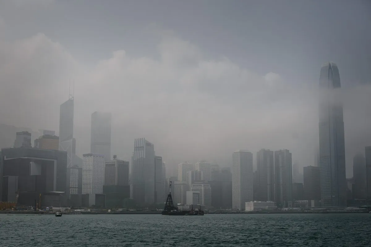 A waterfront of the Victoria Harbour where the People's Liberation Army (PLA) barracks are located in Hong Kong on Feb. 17, 2014. (Philippe Lopez/AFP/Getty Images) 