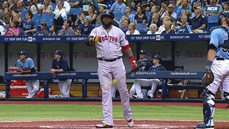 David Ortiz admires his craftsmanship