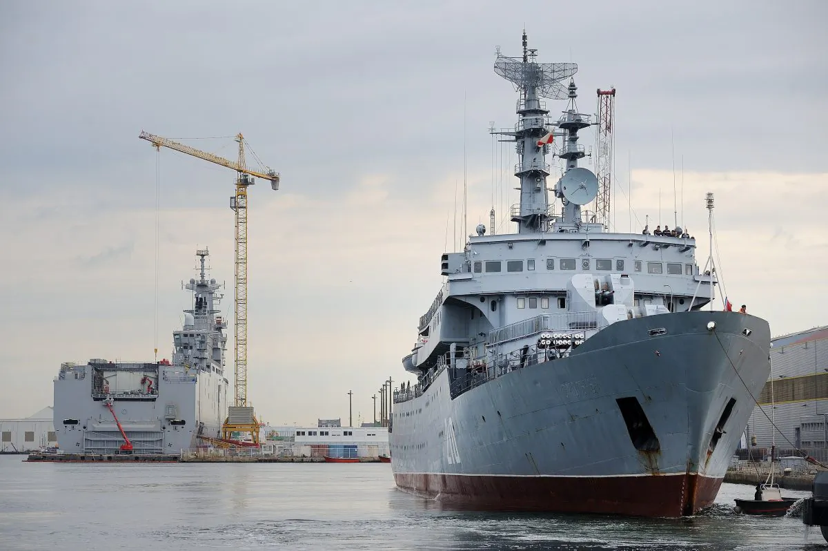 After going ahead with the sale of two Mistral helicopter-carrying ships to Moscow, France has to question its economic interests against violations of international law by Russia. (Jean-Sebastien Evrard/AFP/Getty Images)