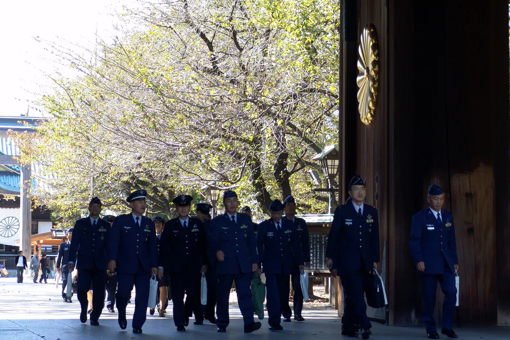Japan Self Defense Forces Visiting Yasukuni Shrine