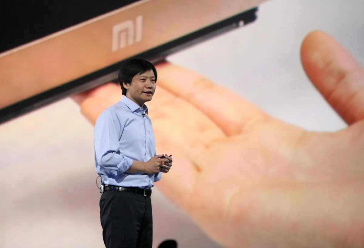 Xiaomi CEO Lei Jun speaks during a product launch on May 15 in Beijing, China. Xiaomi’s Redmi Note smartphone was recently found to automatically connect to an IP address in Beijing. (ChinaFotoPress/ChinaFotoPress via Getty Images)
