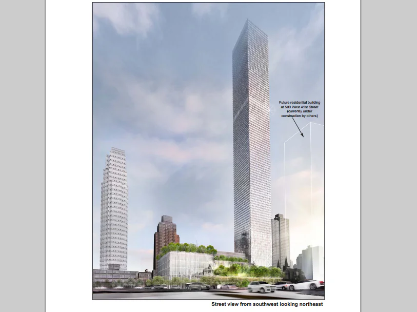 Rendering of 520 West 41st Street. (via Draft Environmental Impact Statement submitted to DCP)