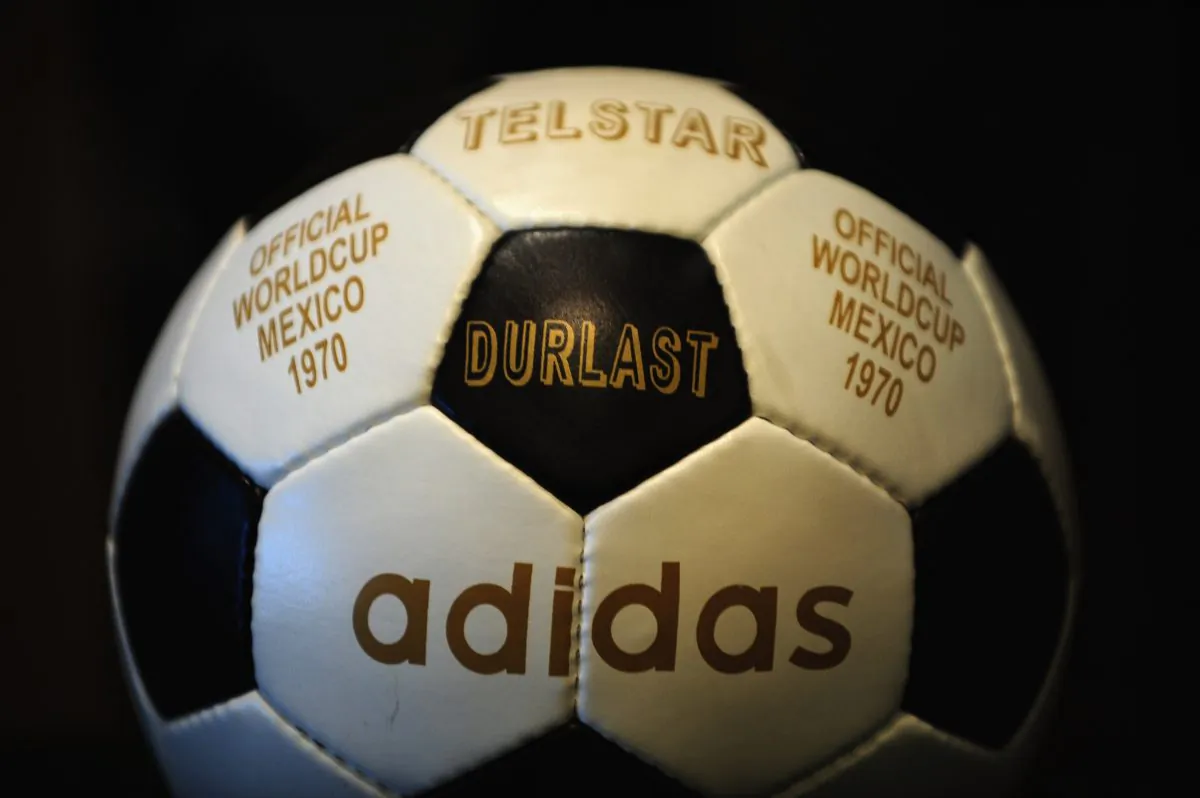 The Adidas Telstar football featured innovative engineering, and was a nod to the advancements during the space race of the 60’s and 70’s. (Laurence Griffiths/Getty Images)