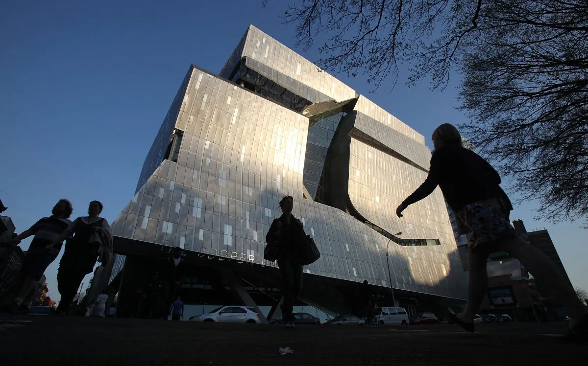 The Cooper Union for the Advancement of Science and Art academic building is seen in New York when new on April 5, 2010. (Mario Tama/Getty Images)