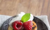 Grilled Peaches, Berries, and Cream Dessert