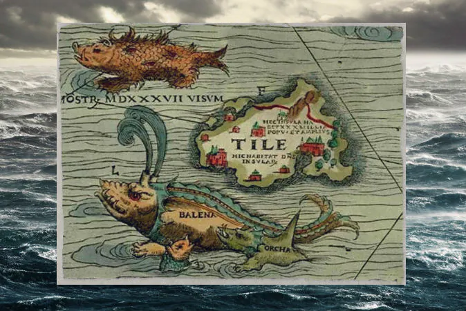 A portion of the Carta Marina by Olaus Magnus, 1539. (Wikimedia Commons)