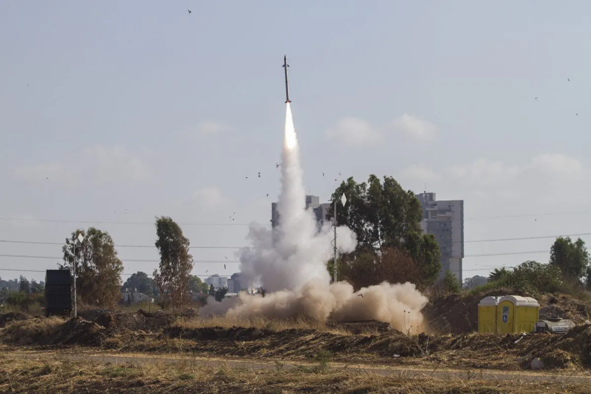 An Iron Dome air defense system fires to intercept a rocket from the Gaza Strip in Tel Aviv, Israel, July 9, 2014. (AP Photo/Dan Balilty, File)