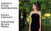 Today’s Style Inspiration: Alexa Chung’s Strapless Black Dress