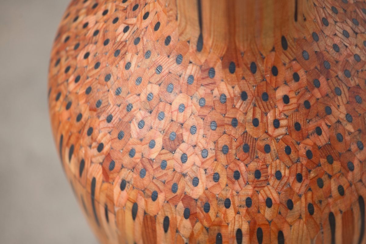 "Dragonfruit," a vase made of pencils. (Courtesy of Tuomas Markunpoika)