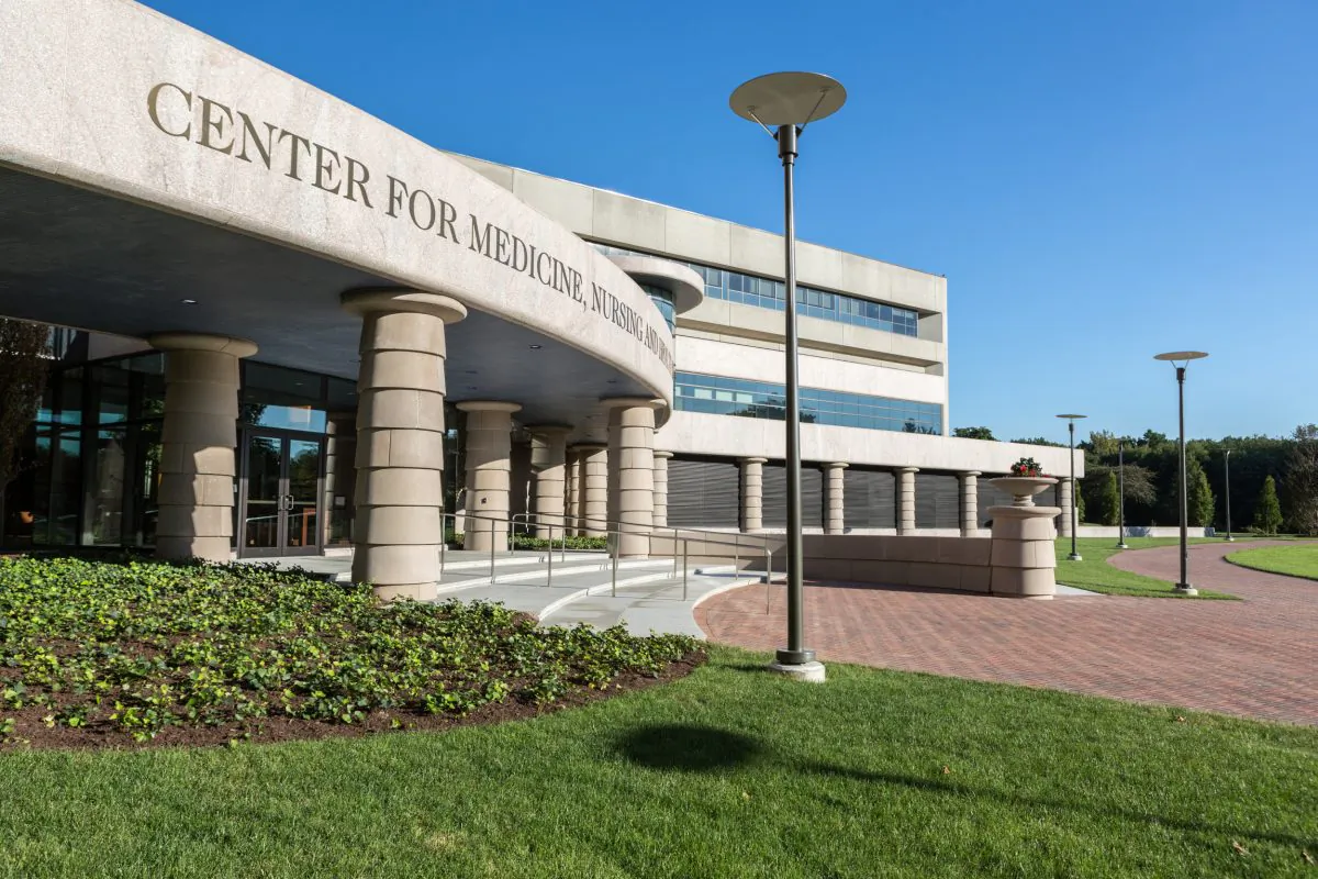 The Center for Medicine, Nursing and Health Sciences at Quinnipiac University's North Haven Campus. (Mark Stanczak/Quinnipiac University)
