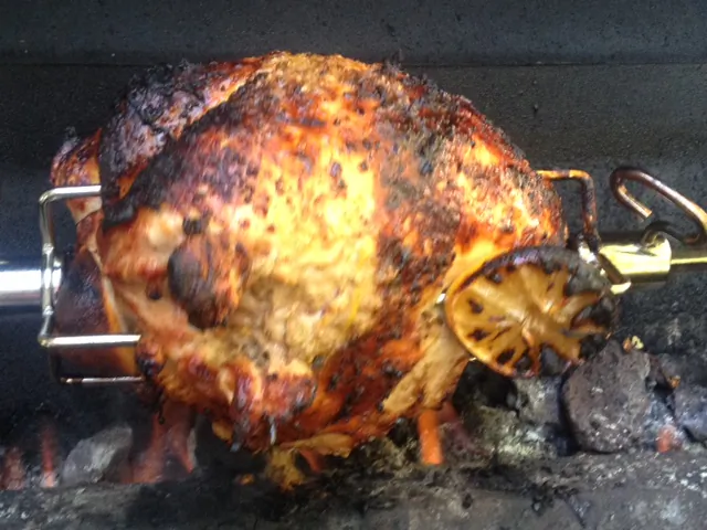 There is Nothing More Beautiful than a Turkey Breast Spit Roasting on the Grill