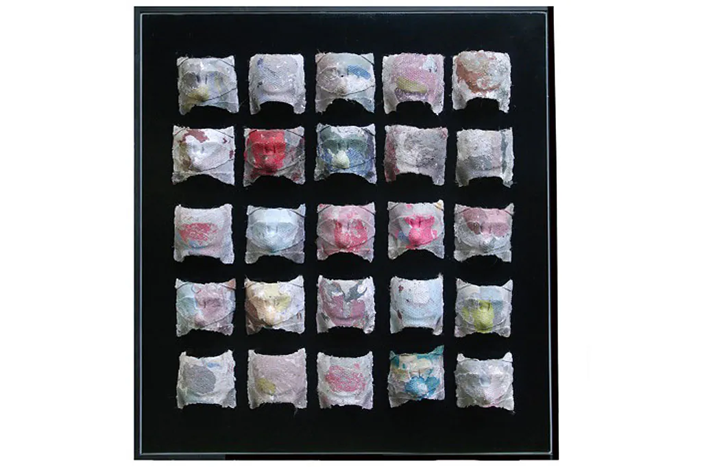 "Dust to Dust," a series of masks by Sandra Griffin David. (Sandra Griffin David)