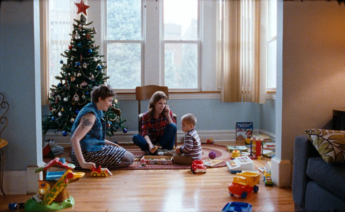 (L–R) Lena Dunham, Anna Kendrick, and Jude Swanberg in “Happy Christmas.” (Magnolia Pictures)
