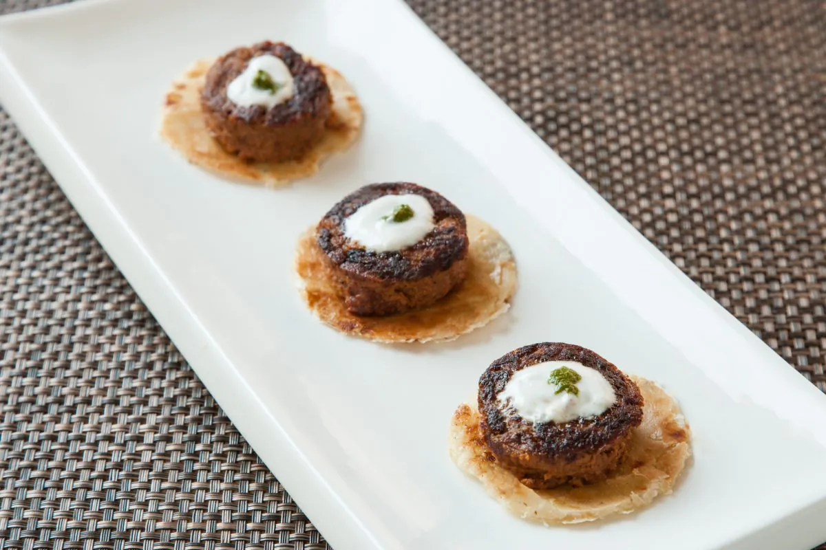 Galouti, or lamb patties. (Maike Paul)