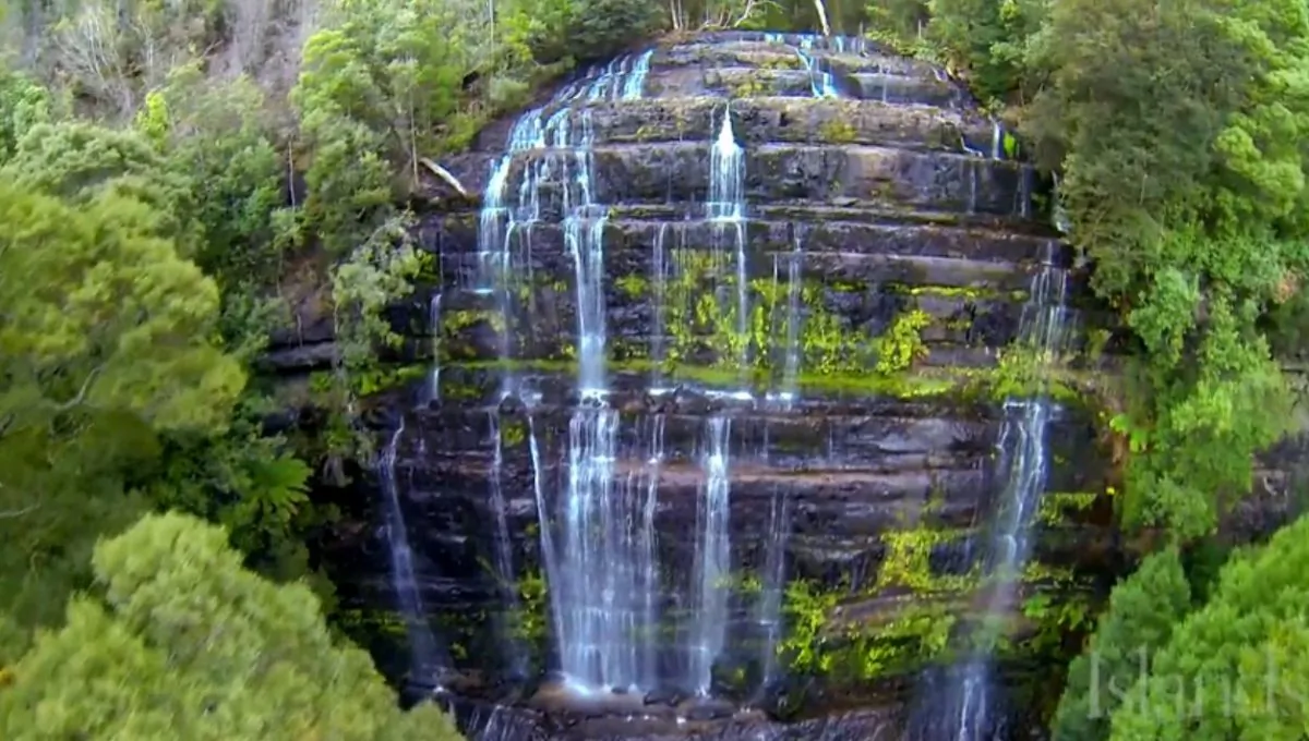 Sample Tasmania's Temperate Rainforest on a Short Walk to Trowutta Arch and its Water-Filled Sinkhole. (AOL videos)