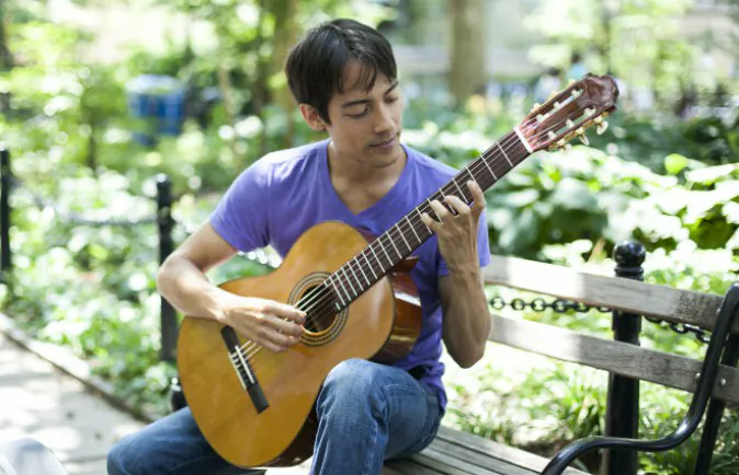 Scott Pilgrim, a computer science student at Brooklyn College, in Washington Square Park, Manhattan, New York, on Aug. 5, 2014. (Samira Bouaou/Epoch Times)