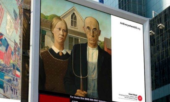 Art Everywhere, but in Times Square, Smothered by Ads