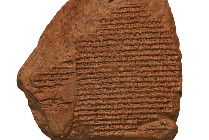 Photo showing a clay tablet, engraved with cuneiform writing, believed to be from the Assyrian civilization. Many of such artifacts have been found at Ziyaret Tepe, Turkey.(Kamira/Shutterstock)